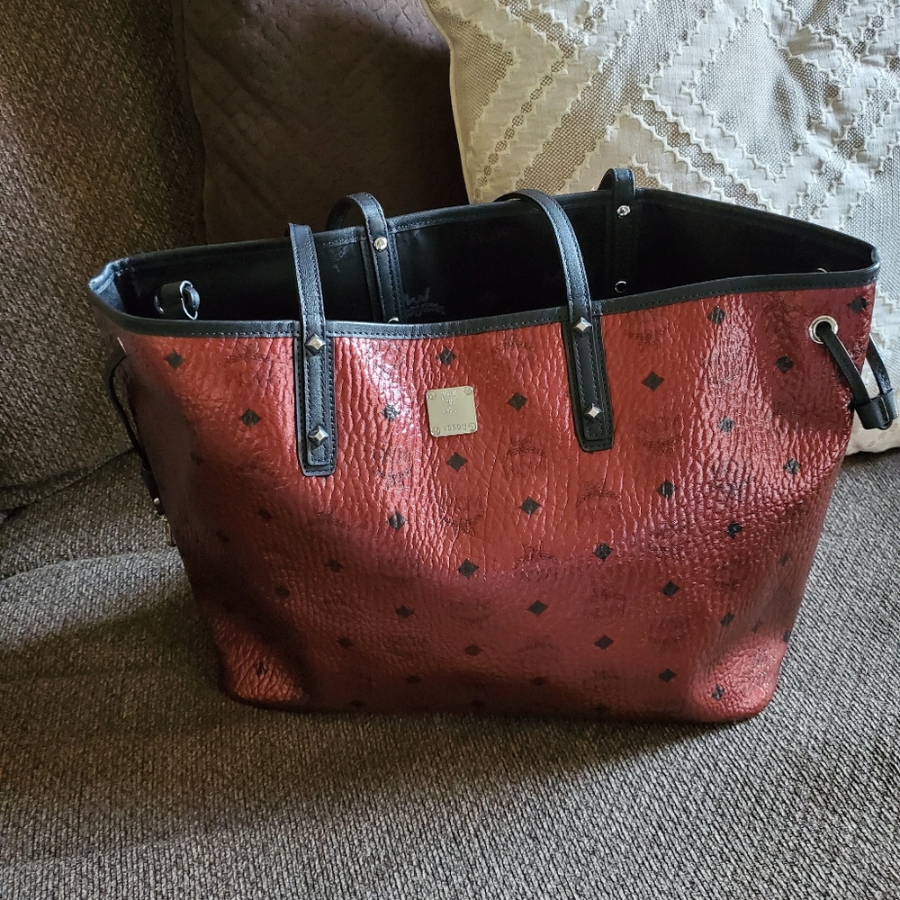 Authentic MCM shopper leather tote
